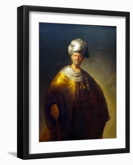 The Noble Slav, Man in an Oriental Costume-Rembrandt van Rijn-Framed Art Print