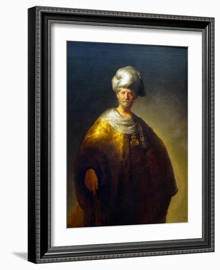 The Noble Slav, Man in an Oriental Costume-Rembrandt van Rijn-Framed Art Print