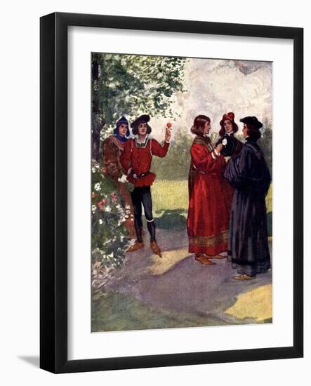 The Nobles Plucked Red or White Roses and Put Them in their Caps, 15th Century-AS Forrest-Framed Giclee Print