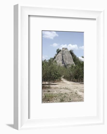 The 'Nohoch Mul' pyramid at Coba, Yucatan, Mexico, Maya, 6th-9th century-Werner Forman-Framed Photographic Print