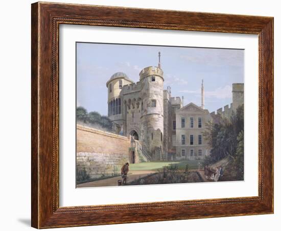 The Norman Gate and Deputy Governor's House (Gouache over Graphite on Paper)-Paul Sandby-Framed Giclee Print