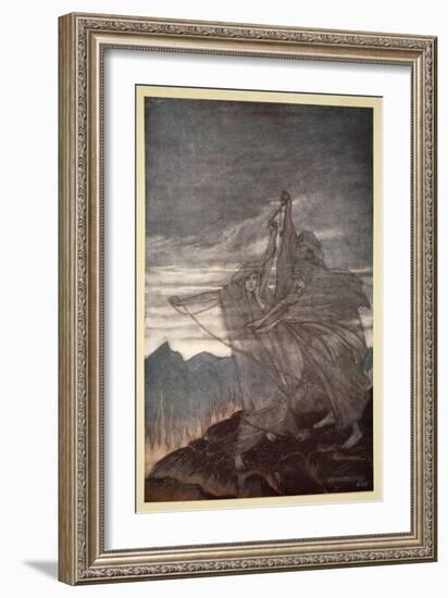 The norns vanish, illustration from 'Siegfried and the Twilight of the Gods', 1924-Arthur Rackham-Framed Giclee Print