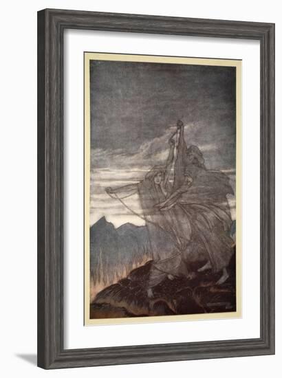 The norns vanish, illustration from 'Siegfried and the Twilight of the Gods', 1924-Arthur Rackham-Framed Giclee Print