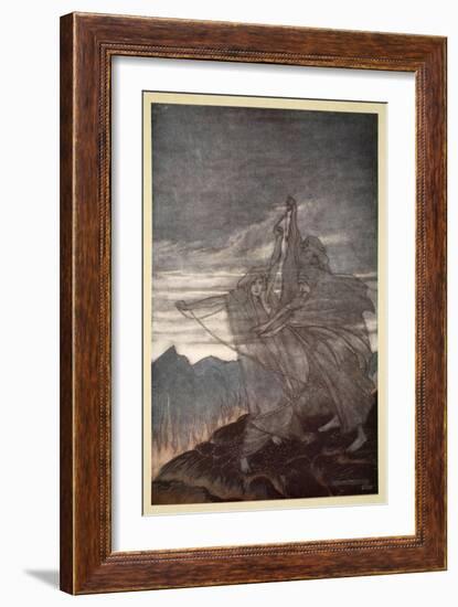 The norns vanish, illustration from 'Siegfried and the Twilight of the Gods', 1924-Arthur Rackham-Framed Giclee Print