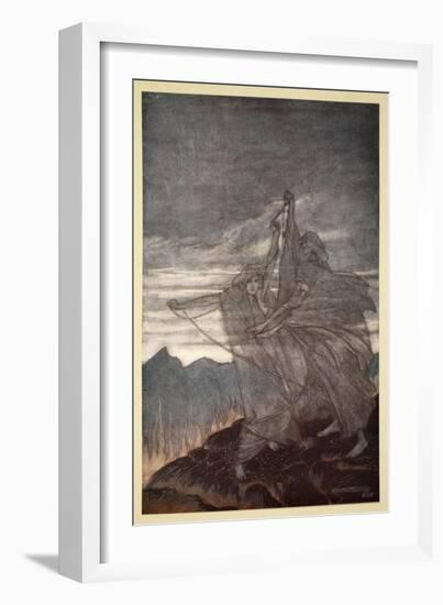 The norns vanish, illustration from 'Siegfried and the Twilight of the Gods', 1924-Arthur Rackham-Framed Giclee Print