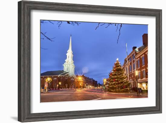 The North Church and Market Square, Portsmouth, New Hampshire-Jerry & Marcy Monkman-Framed Photographic Print
