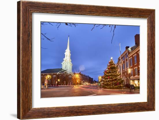 The North Church and Market Square, Portsmouth, New Hampshire-Jerry & Marcy Monkman-Framed Photographic Print