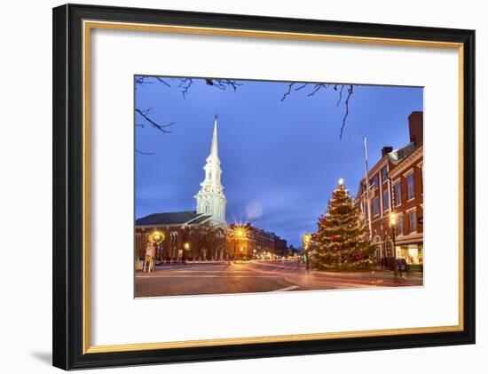 The North Church and Market Square, Portsmouth, New Hampshire-Jerry & Marcy Monkman-Framed Photographic Print