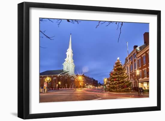 The North Church and Market Square, Portsmouth, New Hampshire-Jerry & Marcy Monkman-Framed Photographic Print