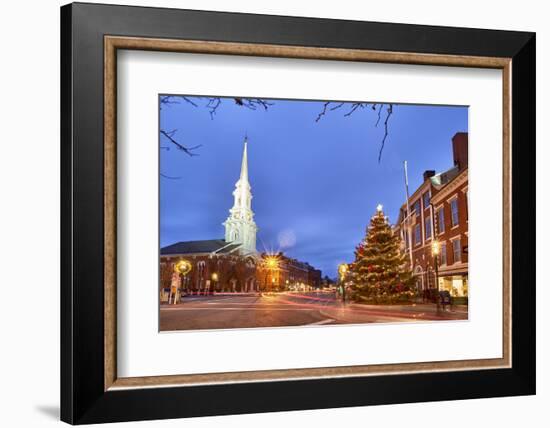 The North Church and Market Square, Portsmouth, New Hampshire-Jerry & Marcy Monkman-Framed Photographic Print