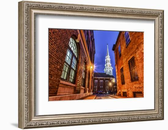 The North Church as Seen from Market Square, Portsmouth, New Hampshire-Jerry & Marcy Monkman-Framed Photographic Print