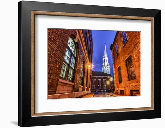 The North Church as Seen from Market Square, Portsmouth, New Hampshire-Jerry & Marcy Monkman-Framed Photographic Print