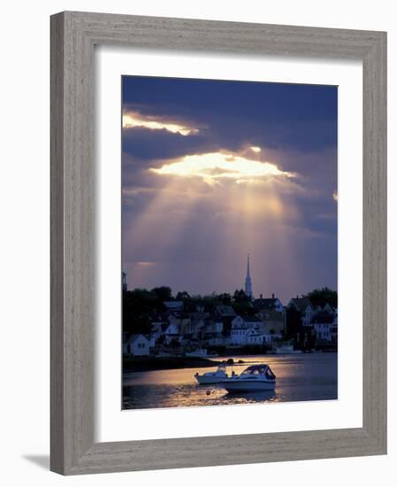 The North Church Rises Above Portsmouth, Piscataqua River, New Hampshire, USA-Jerry & Marcy Monkman-Framed Photographic Print