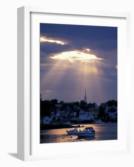 The North Church Rises Above Portsmouth, Piscataqua River, New Hampshire, USA-Jerry & Marcy Monkman-Framed Photographic Print