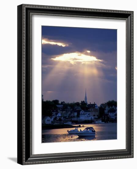 The North Church Rises Above Portsmouth, Piscataqua River, New Hampshire, USA-Jerry & Marcy Monkman-Framed Photographic Print