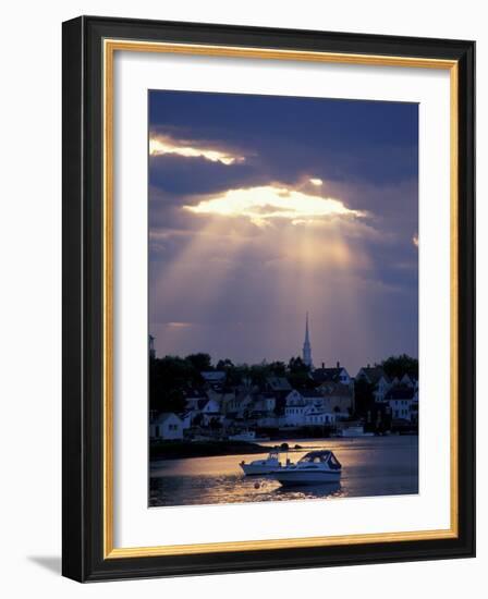 The North Church Rises Above Portsmouth, Piscataqua River, New Hampshire, USA-Jerry & Marcy Monkman-Framed Photographic Print