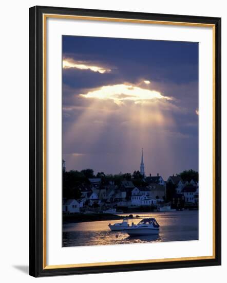 The North Church Rises Above Portsmouth, Piscataqua River, New Hampshire, USA-Jerry & Marcy Monkman-Framed Photographic Print