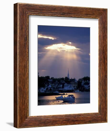 The North Church Rises Above Portsmouth, Piscataqua River, New Hampshire, USA-Jerry & Marcy Monkman-Framed Photographic Print