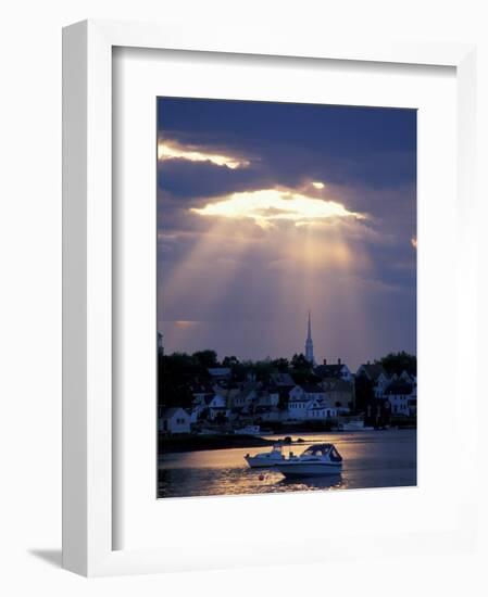 The North Church Rises Above Portsmouth, Piscataqua River, New Hampshire, USA-Jerry & Marcy Monkman-Framed Photographic Print