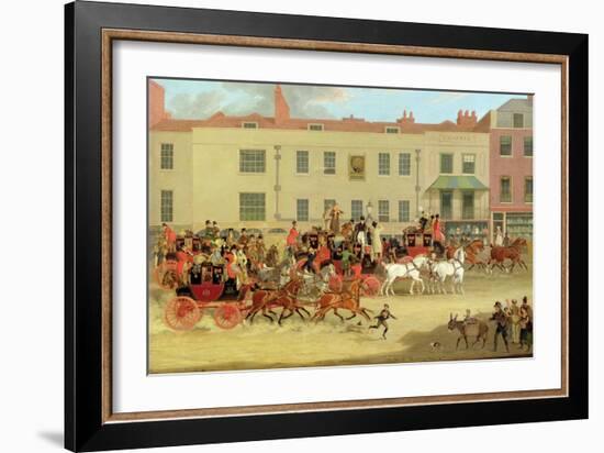 The North Country Mails at the Peacock, Islington, 1821-James Pollard-Framed Giclee Print