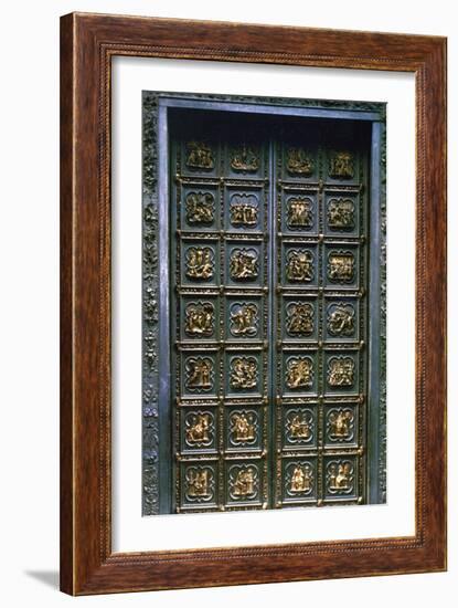 The North Doors of the Baptistry of San Giovanni, 1403-1424-Lorenzo Ghiberti-Framed Photographic Print