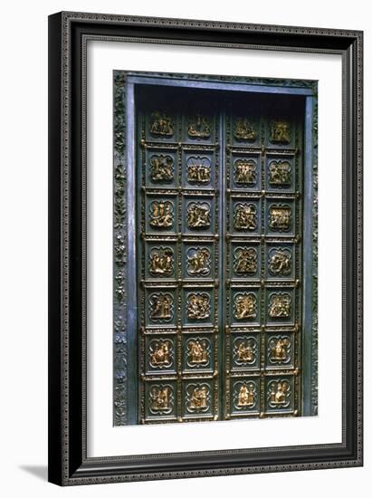 The North Doors of the Baptistry of San Giovanni, 1403-1424-Lorenzo Ghiberti-Framed Photographic Print