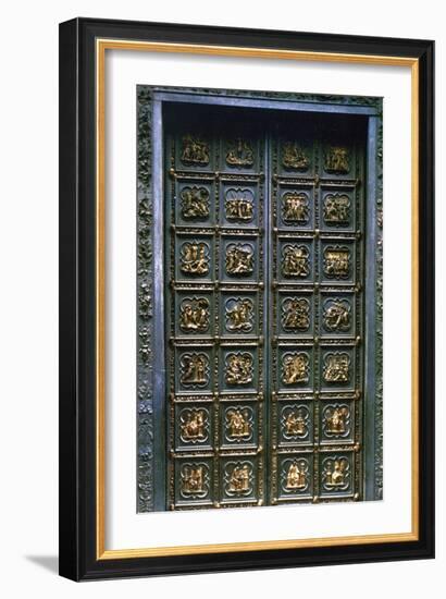 The North Doors of the Baptistry of San Giovanni, 1403-1424-Lorenzo Ghiberti-Framed Photographic Print