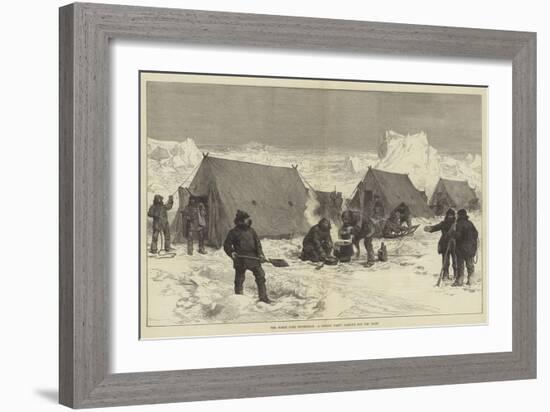 The North Pole Expedition, a Sledge Party Camping for the Night-Alfred William Hunt-Framed Giclee Print