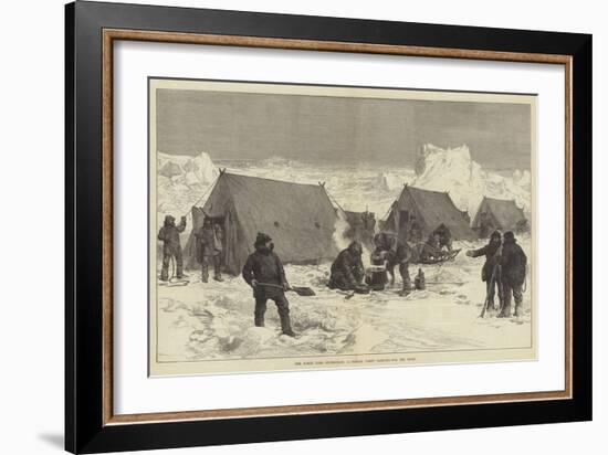 The North Pole Expedition, a Sledge Party Camping for the Night-Alfred William Hunt-Framed Giclee Print