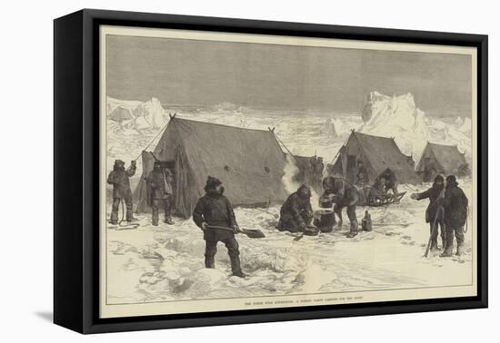 The North Pole Expedition, a Sledge Party Camping for the Night-Alfred William Hunt-Framed Premier Image Canvas