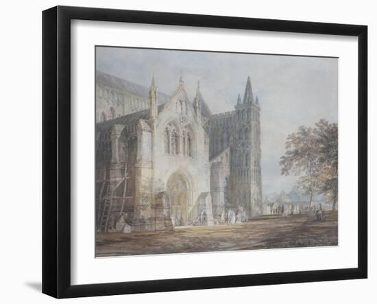 The North Porch of Salisbury Cathedral, circa 1796-J. M. W. Turner-Framed Giclee Print