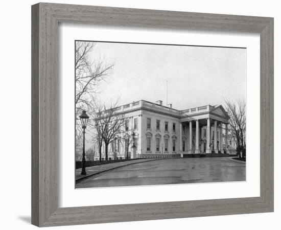 The North Portico of the White House, Washington D.C., USA, 1908-null-Framed Giclee Print