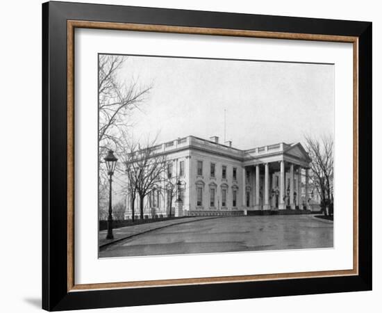 The North Portico of the White House, Washington D.C., USA, 1908-null-Framed Giclee Print