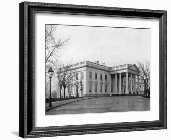 The North Portico of the White House, Washington D.C., USA, 1908-null-Framed Giclee Print