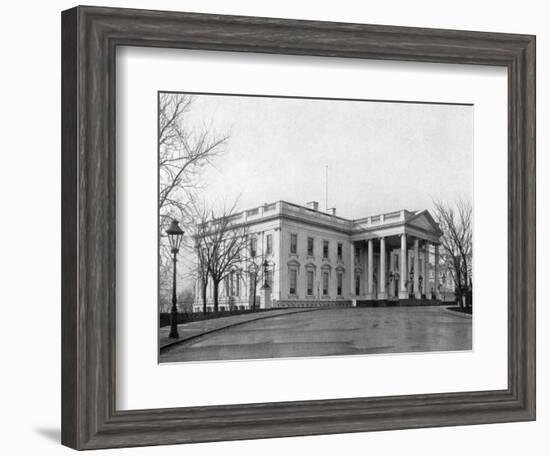 The North Portico of the White House, Washington D.C., USA, 1908-null-Framed Giclee Print