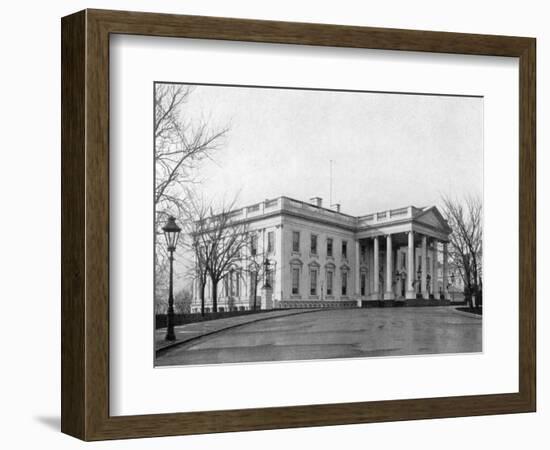 The North Portico of the White House, Washington D.C., USA, 1908-null-Framed Giclee Print