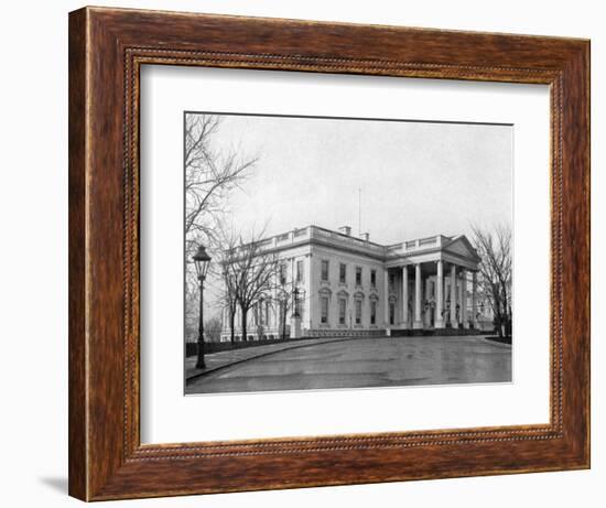 The North Portico of the White House, Washington D.C., USA, 1908--Framed Giclee Print