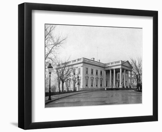 The North Portico of the White House, Washington D.C., USA, 1908--Framed Giclee Print