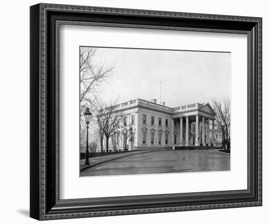 The North Portico of the White House, Washington D.C., USA, 1908--Framed Giclee Print