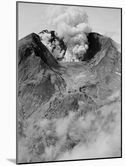 The North Side of Mount St. Helens is Wide Open as the Volcano Starts to Erupt-null-Mounted Photographic Print