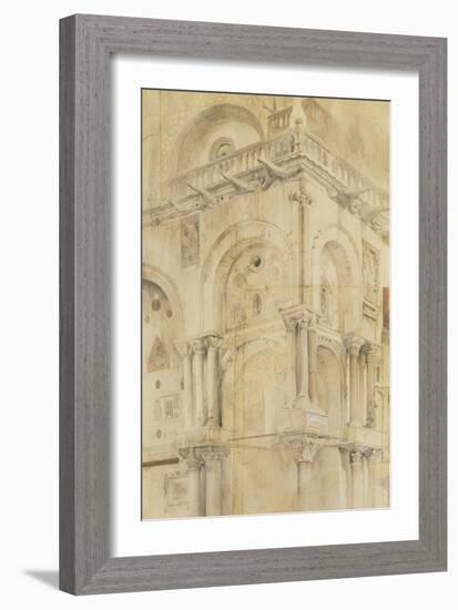 The North-West Angle of the Facade of St Mark'S, Venice-John Ruskin-Framed Giclee Print