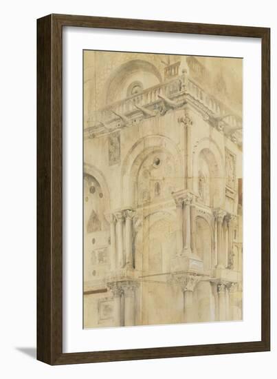 The North-West Angle of the Facade of St Mark'S, Venice-John Ruskin-Framed Giclee Print