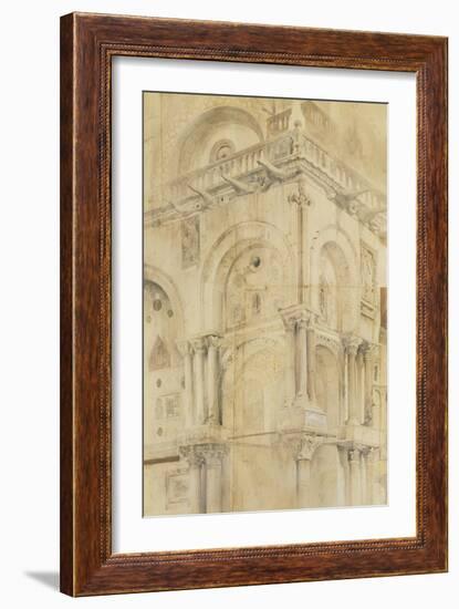 The North-West Angle of the Facade of St Mark'S, Venice-John Ruskin-Framed Giclee Print