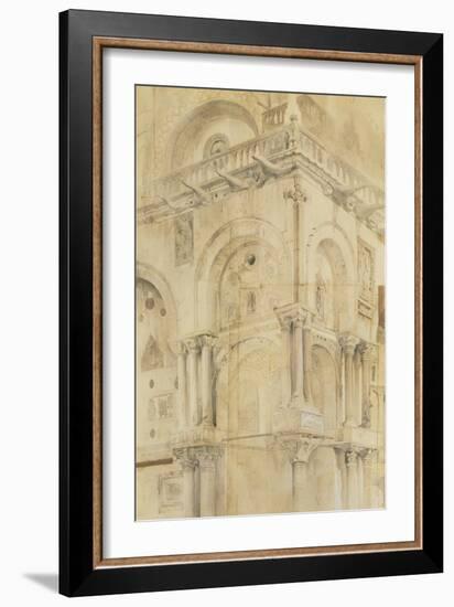 The North-West Angle of the Facade of St Mark'S, Venice-John Ruskin-Framed Giclee Print