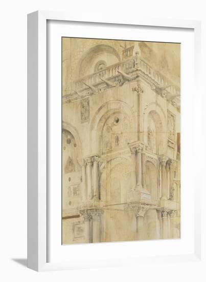 The North-West Angle of the Facade of St Mark'S, Venice-John Ruskin-Framed Giclee Print