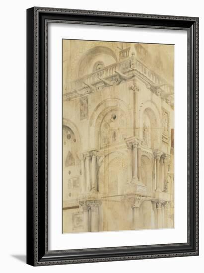 The North-West Angle of the Facade of St Mark'S, Venice-John Ruskin-Framed Giclee Print