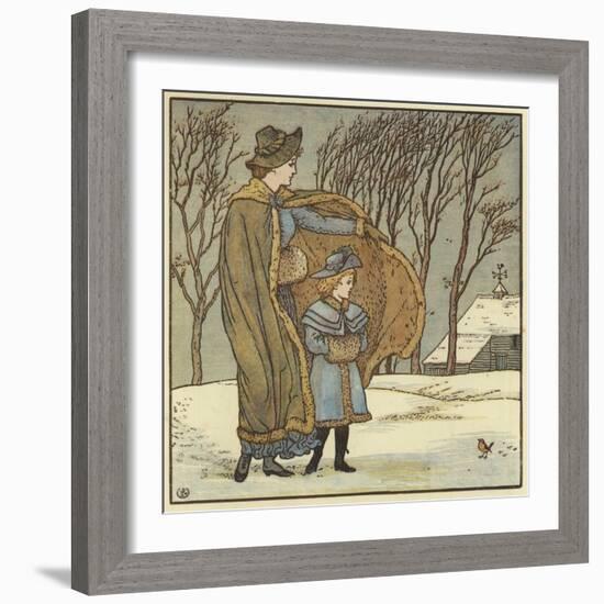 The North Wind Doth Blow-Walter Crane-Framed Giclee Print