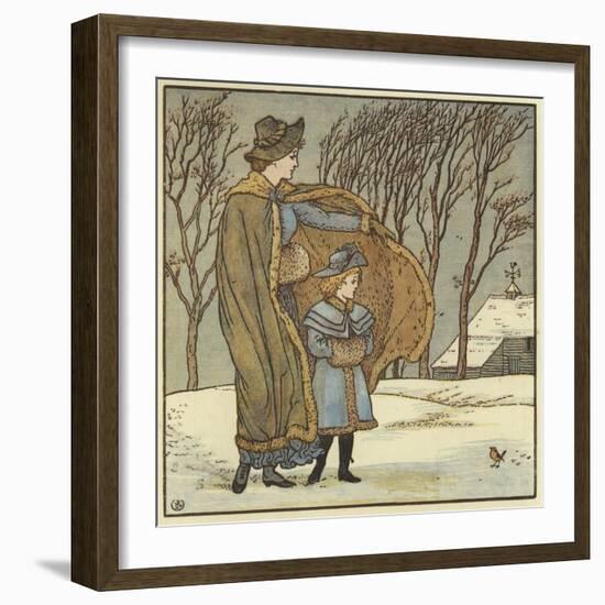 The North Wind Doth Blow-Walter Crane-Framed Giclee Print