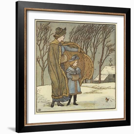 The North Wind Doth Blow-Walter Crane-Framed Giclee Print