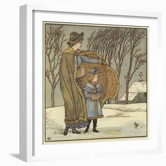 The North Wind Doth Blow-Walter Crane-Framed Giclee Print